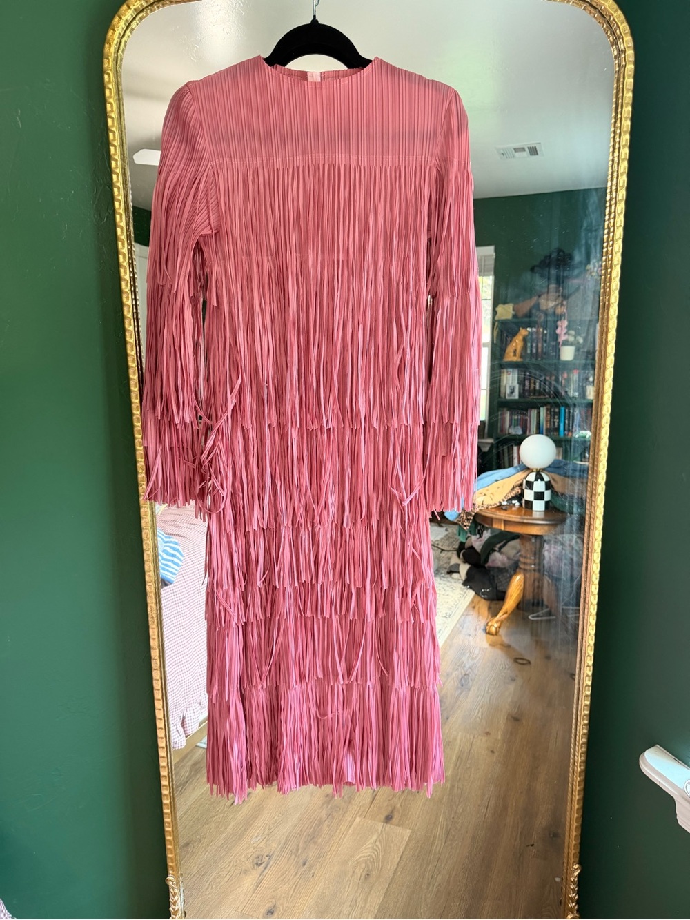 Oh so Modest Pink fringe dress